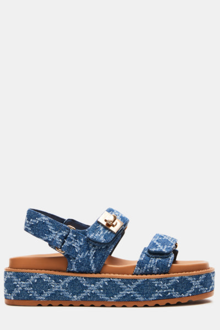 Big mona denim multi wedge