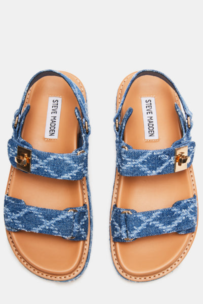 Big mona denim multi wedge