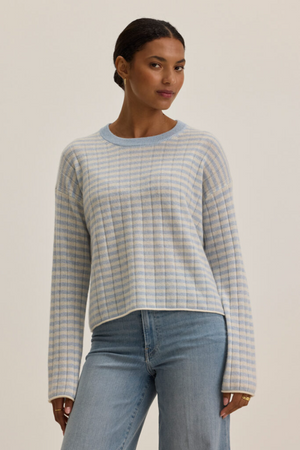 Blue and White Striped Sweater