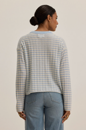 Blue and White Striped Sweater