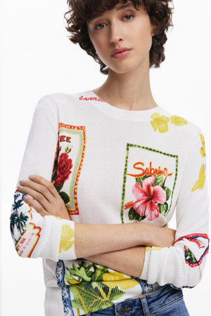 Tropical Stamps Sweater