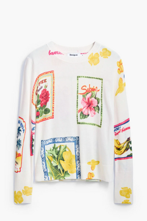 Tropical Stamps Sweater