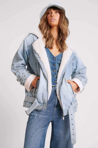 SALTY DOG DENIM AVIATOR JACKET