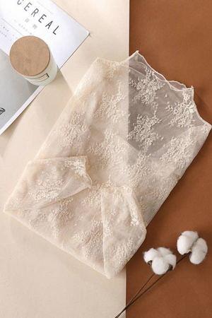 Lace Sheer Mesh Top