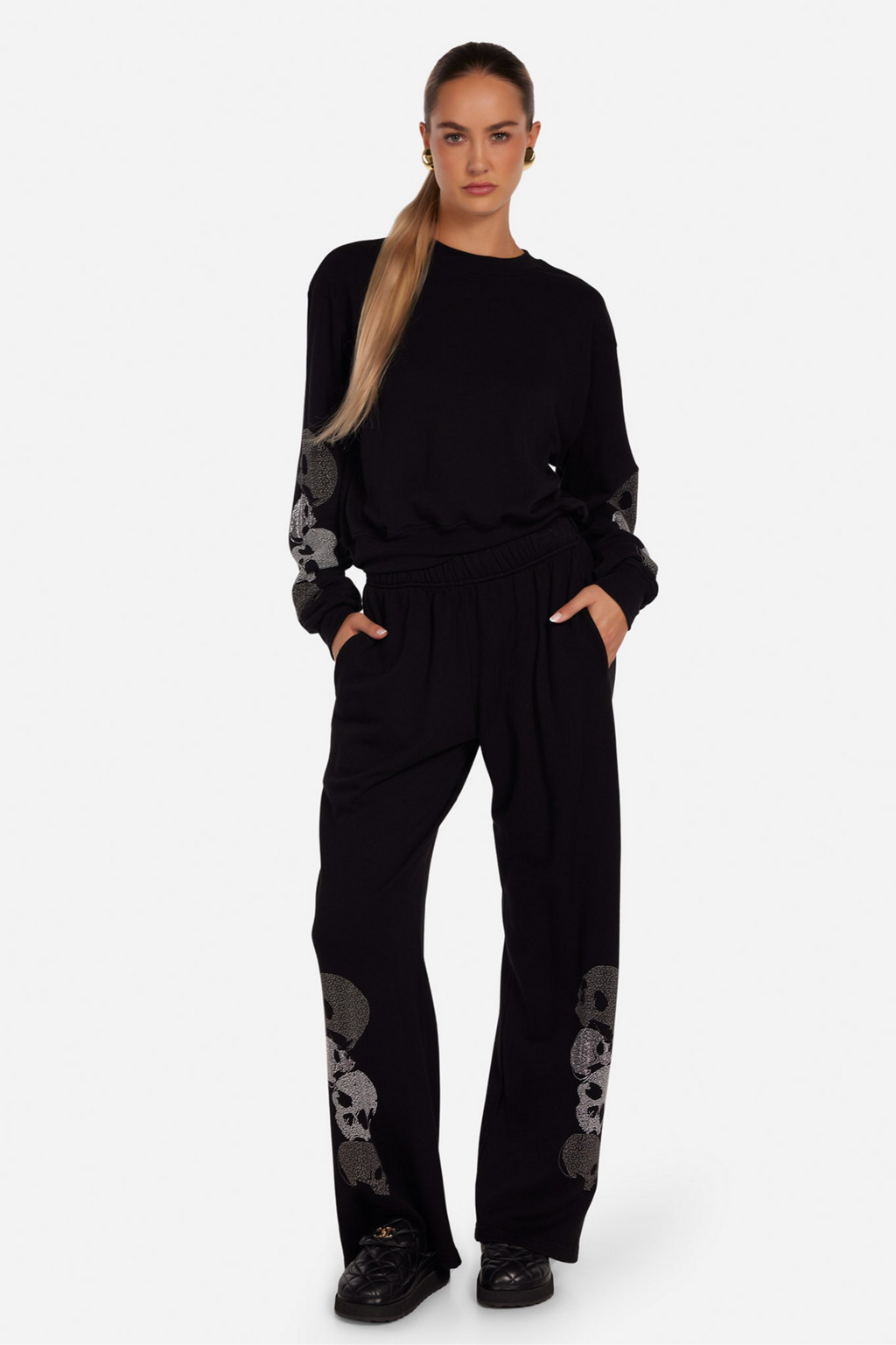 Julia Stud Skulls Sweatpants