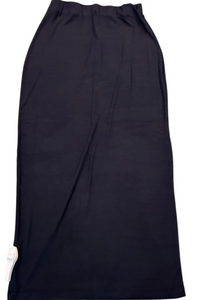 2x1 Fine Rib Side Slit Midi Skirt