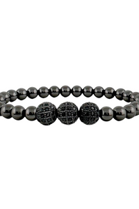 Gwen Triple Pave Beaded Bracelet