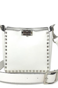 INZI | STUDDED CROSSBODY White