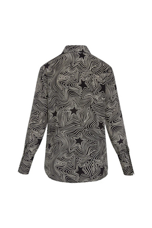 Daria French Cuff Silk Blouse - Bowie Star