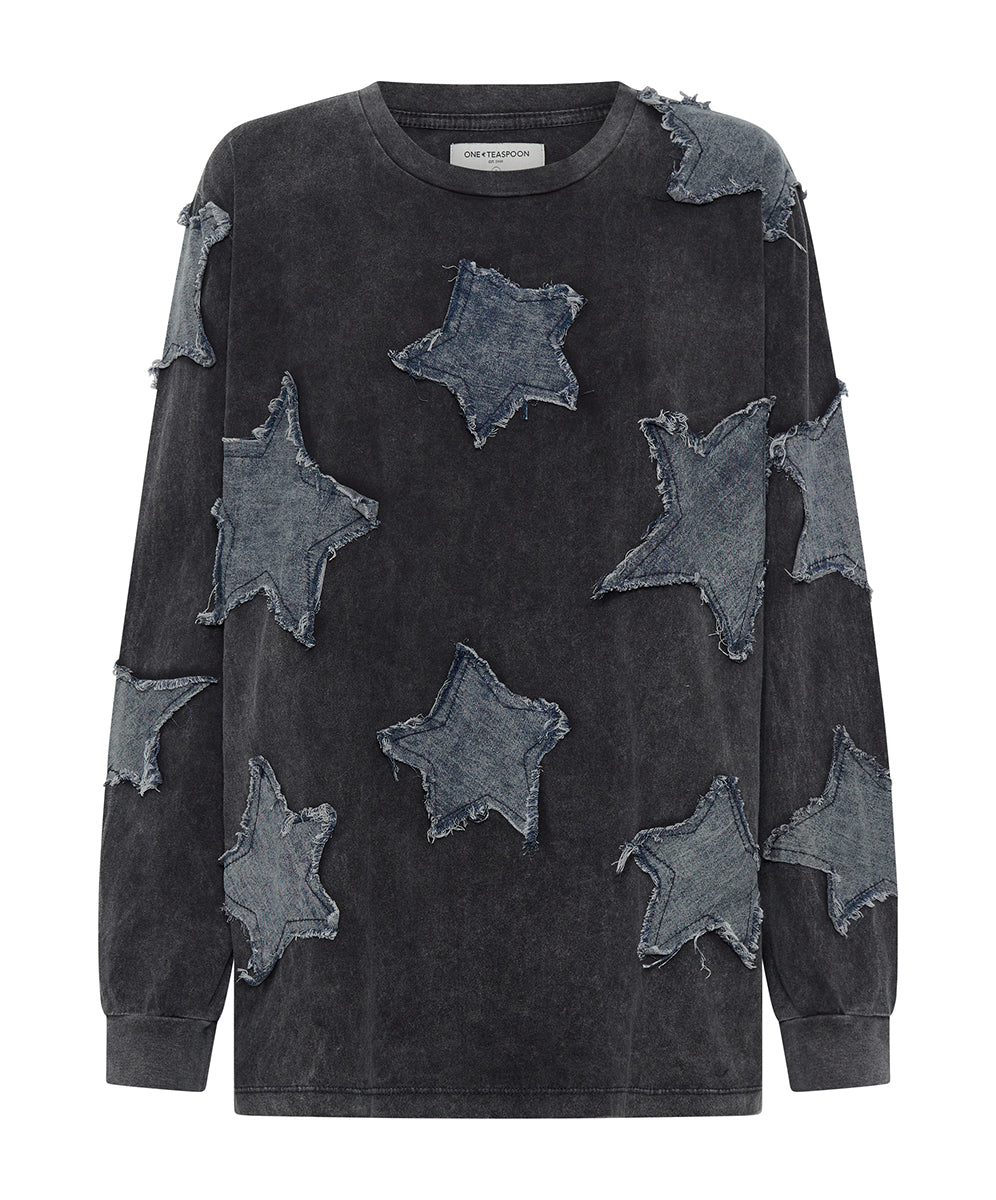 DENIM STAR BOYFRIEND LONGSLEEVE TEE