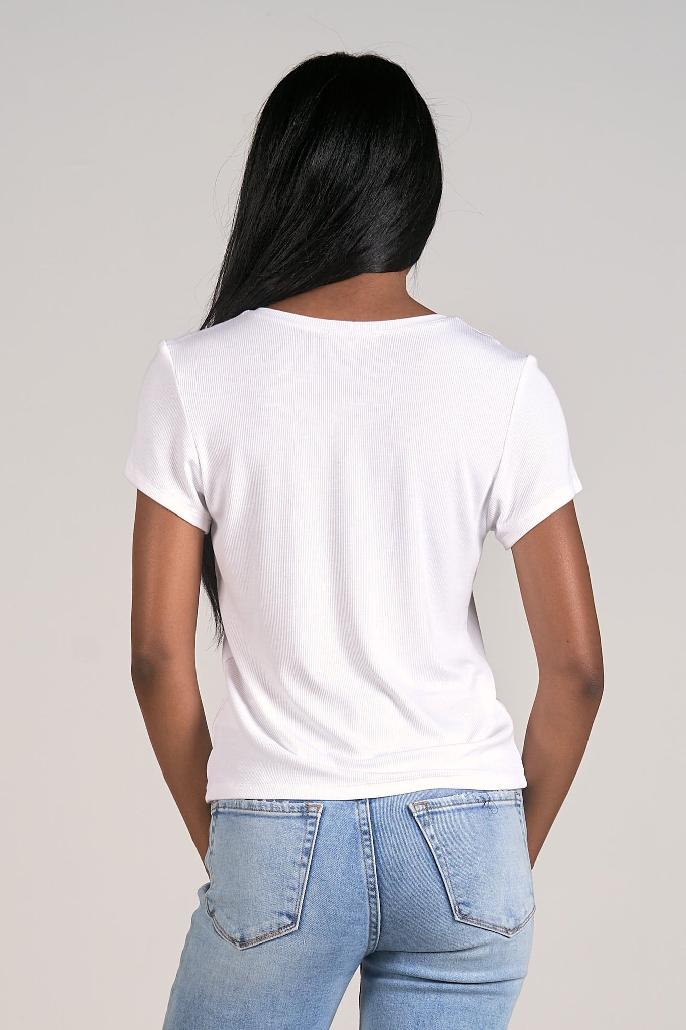 Short Sleeve White crop Tee