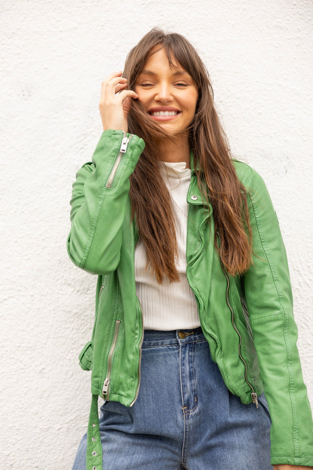 Wild RF Leather Jacket, Palm Leaf